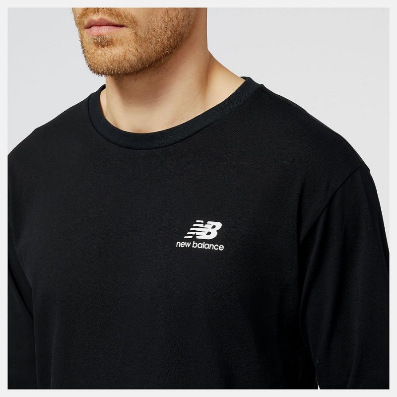 Tops New Balance Athletics Legacies Estampadas Collage Long Sleeve Hombre Negras | EC 1484TV