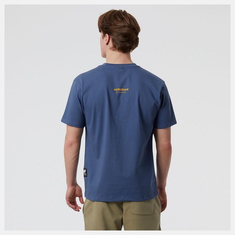Tops New Balance Athletics Murugiah Logo Hombre Azules | EC 1486UT