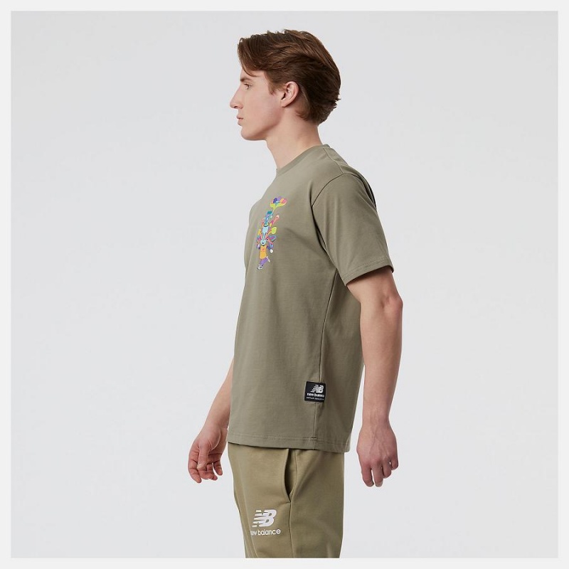Tops New Balance Athletics Murugiah Muru Hombre Verde Oliva | EC 1487IS