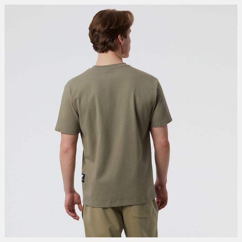 Tops New Balance Athletics Murugiah Muru Hombre Verde Oliva | EC 1487IS