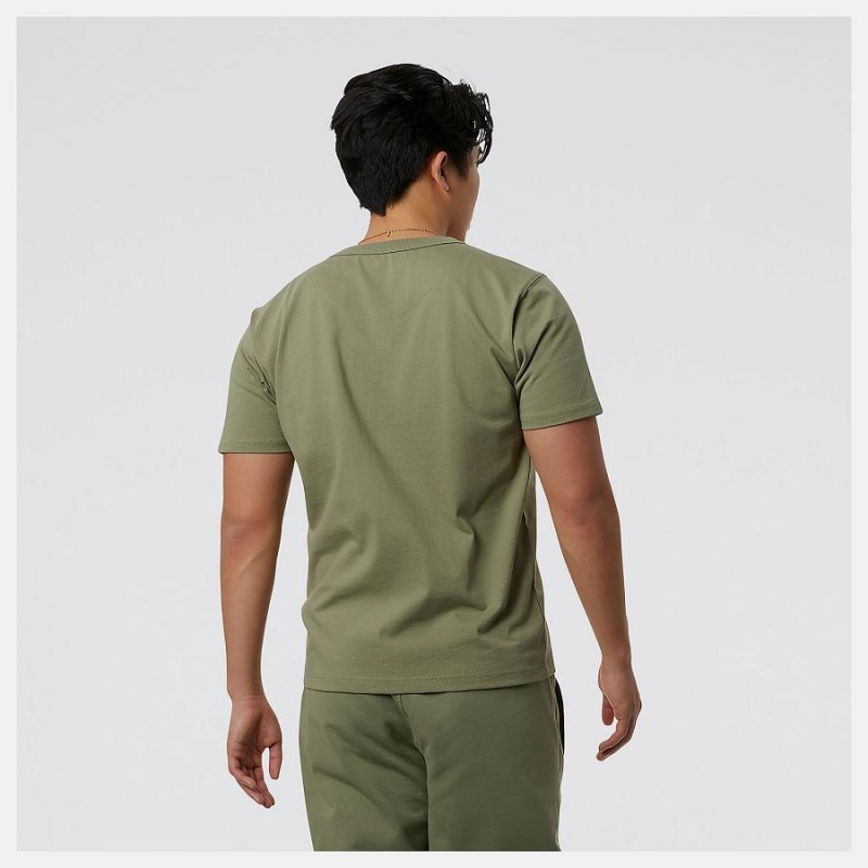 Tops New Balance Athletics Nature State Sleeve Hombre Verde Oliva | EC 1488OR