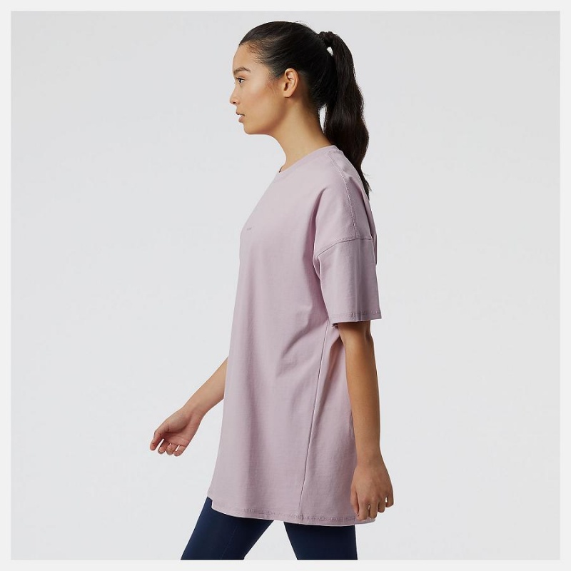 Tops New Balance Athletics Nature State Sleeve Mujer Rosas | EC 2180NB