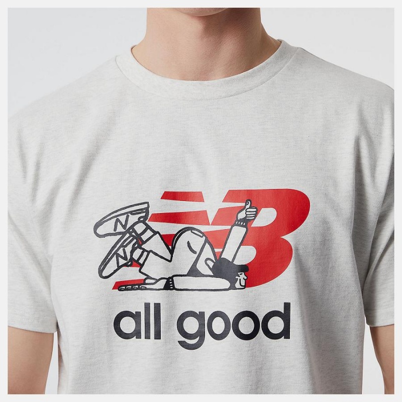 Tops New Balance Athletics Seb Curi All Good Hombre Blancas | EC 1489PQ