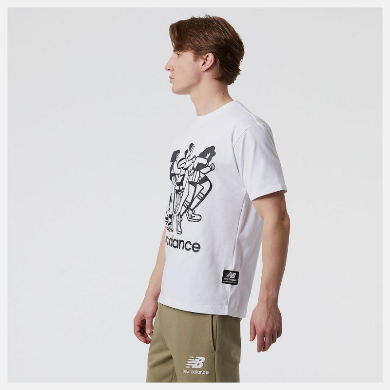 Tops New Balance Athletics Seb Curi Runners Hombre Blancas Negras | EC 1490AP