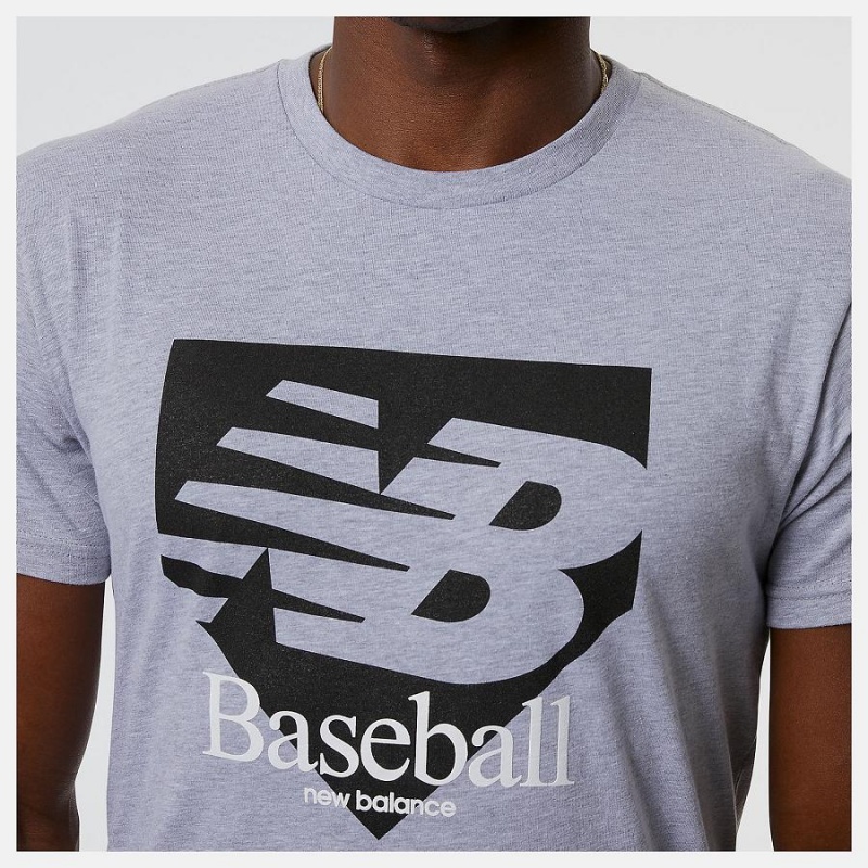 Tops New Balance Baseball Plate Hombre Gris Blancas | EC 1493FM