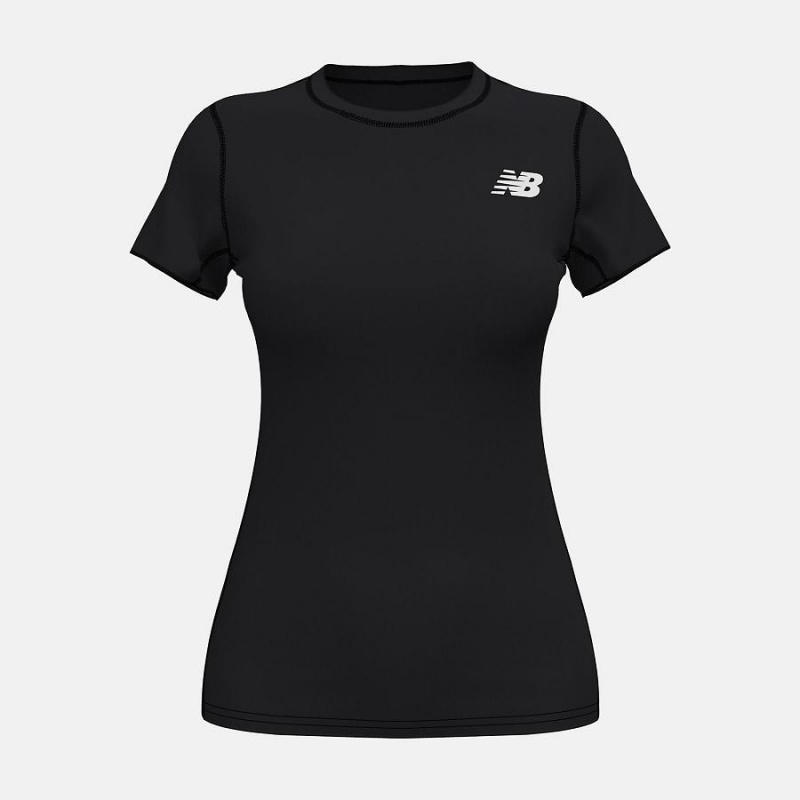Tops New Balance Baselayer Sleeve Mujer Negras | EC 2259MA