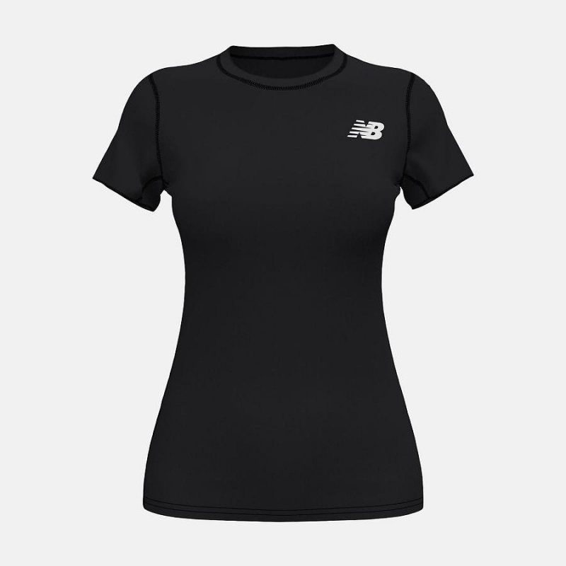 Tops New Balance Baselayer Sleeve Mujer Negras | EC 2259MA