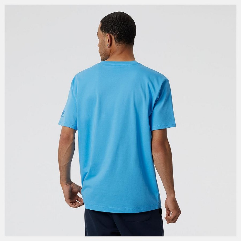 Tops New Balance Essentials Celebrate Split Logo Hombre Azules | EC 1499ZG