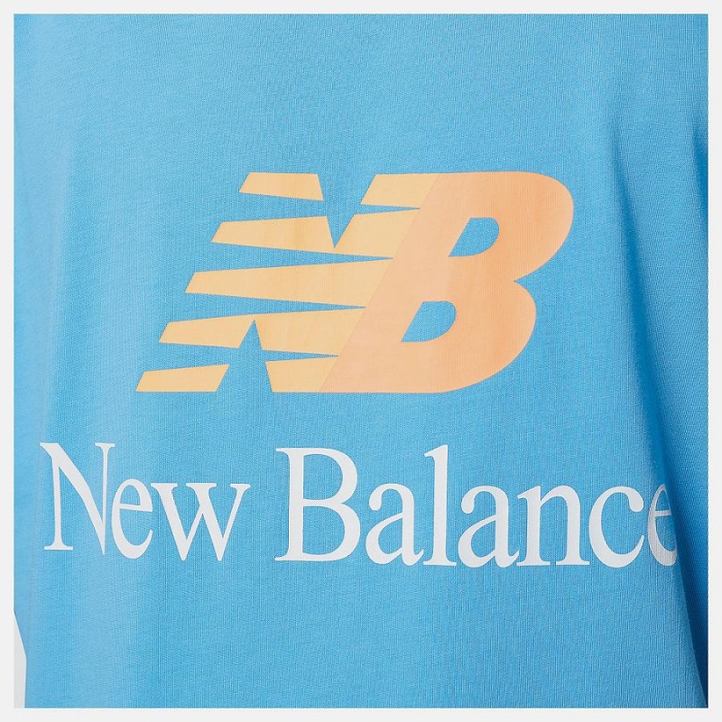 Tops New Balance Essentials Celebrate Split Logo Hombre Azules | EC 1499ZG