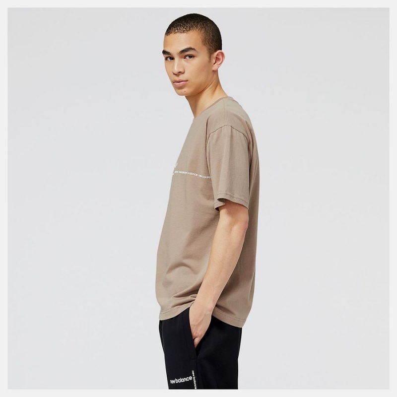 Tops New Balance Essentials Estampadas Hombre Marrones | EC 1502VD