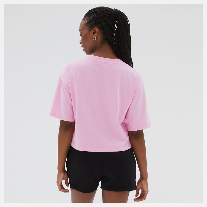Tops New Balance Essentials Estampadas Mujer Rosas | EC 2183WY
