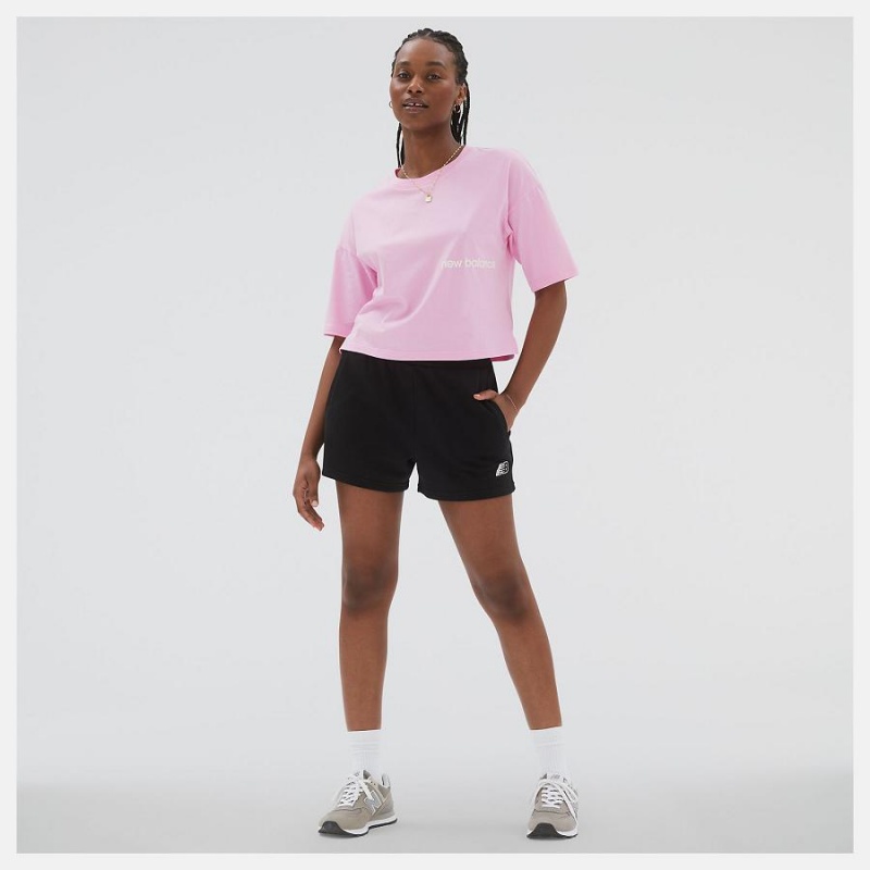 Tops New Balance Essentials Estampadas Mujer Rosas | EC 2183WY