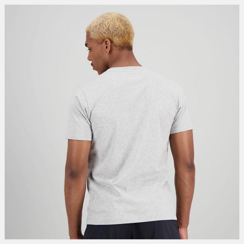 Tops New Balance Essentials Metallic Logo Hombre Blancas | EC 1504NB