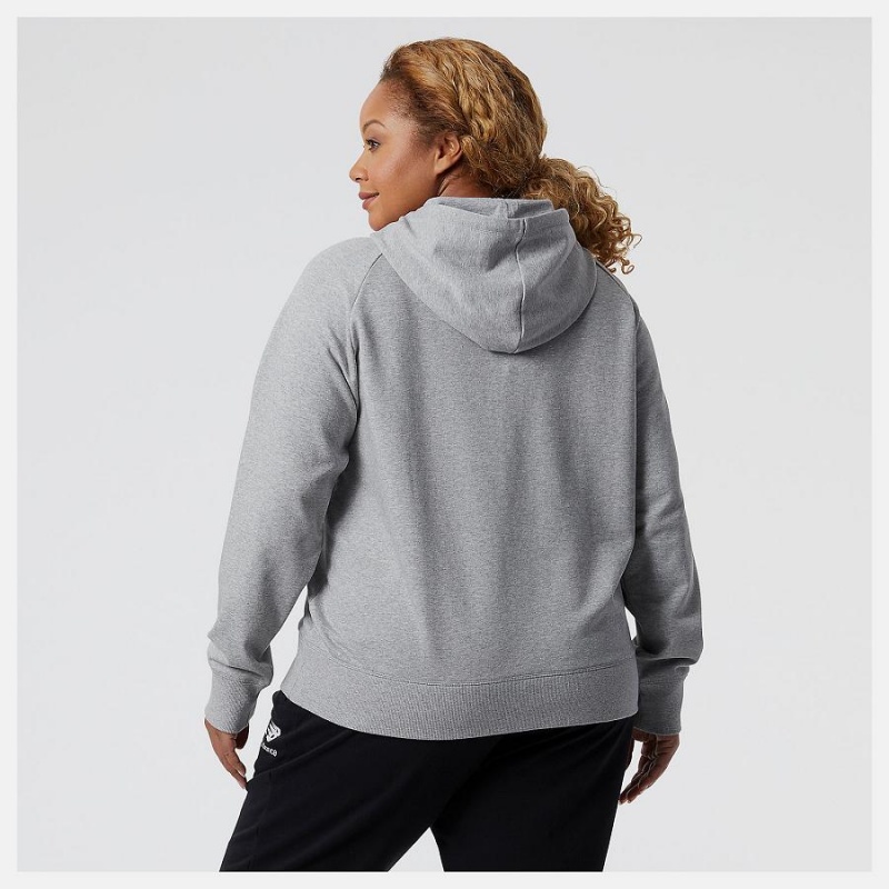 Tops New Balance Essentials Pullover Mujer Plateadas | EC 2185RW