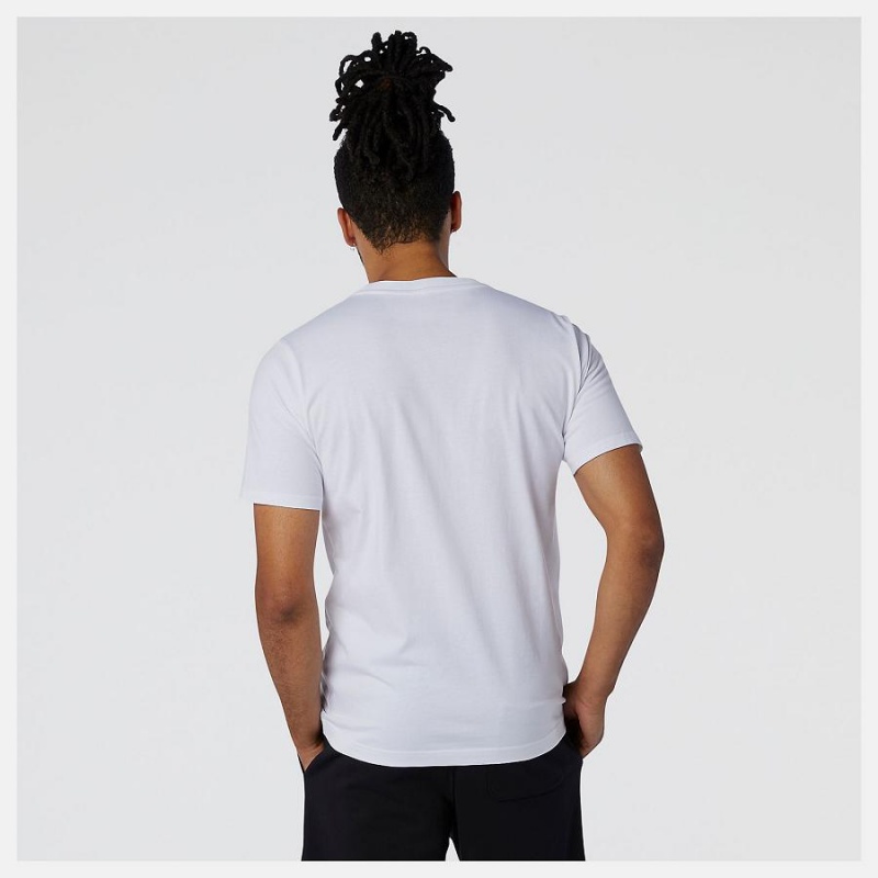 Tops New Balance Essentials Stacked Logo Hombre Blancas | EC 1508EX