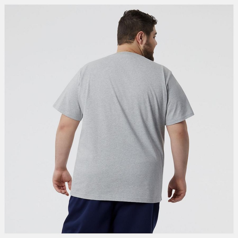 Tops New Balance Essentials Stacked Logo Hombre Gris | EC 1507WY