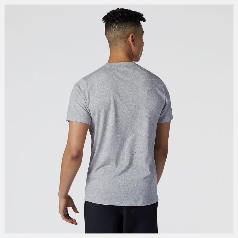 Tops New Balance Heathertech Hombre Gris | EC 1515PQ