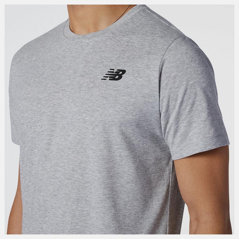 Tops New Balance Heathertech Hombre Gris | EC 1515PQ