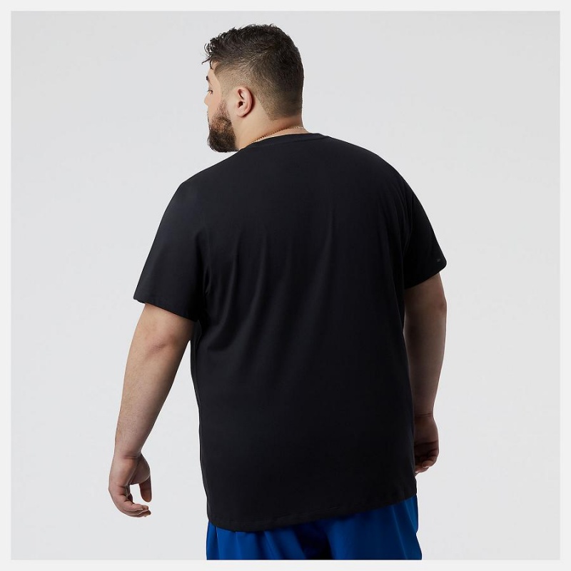 Tops New Balance Heathertech Hombre Negras | EC 1514OR