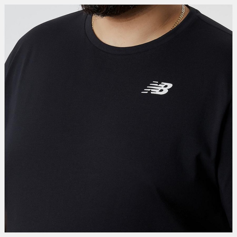 Tops New Balance Heathertech Hombre Negras | EC 1514OR