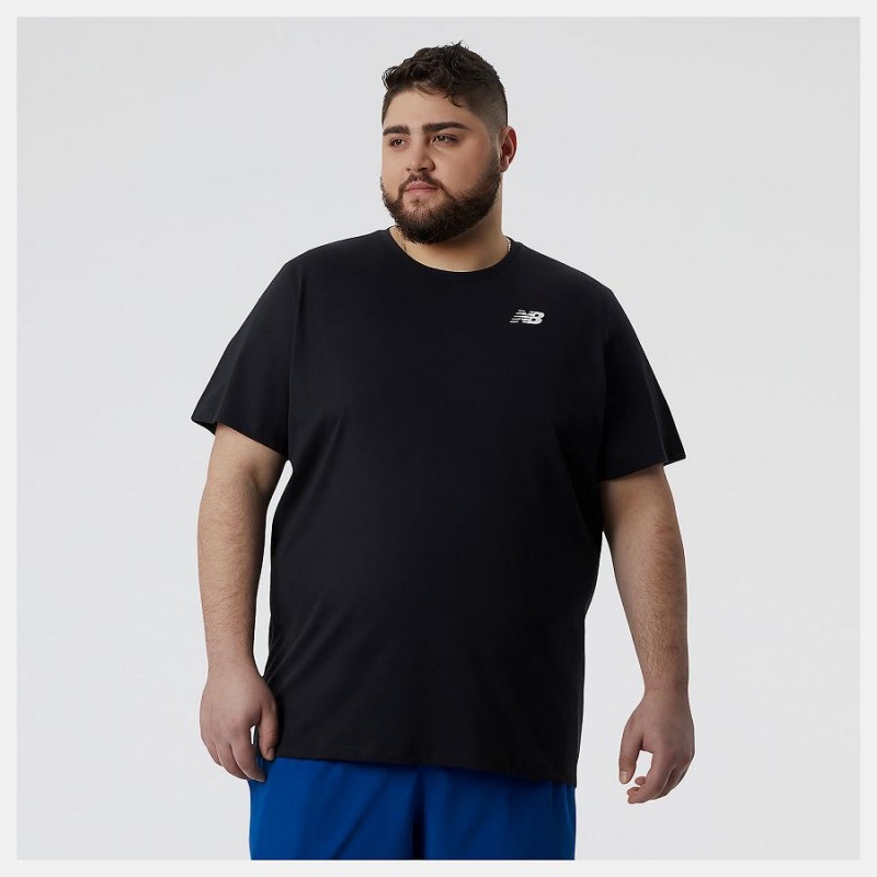 Tops New Balance Heathertech Hombre Negras | EC 1514OR