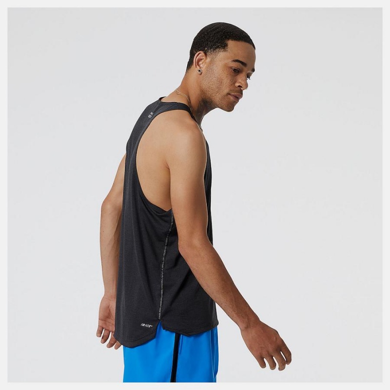 Tops New Balance Impact Run Singlet Hombre Negras | EC 1518DN