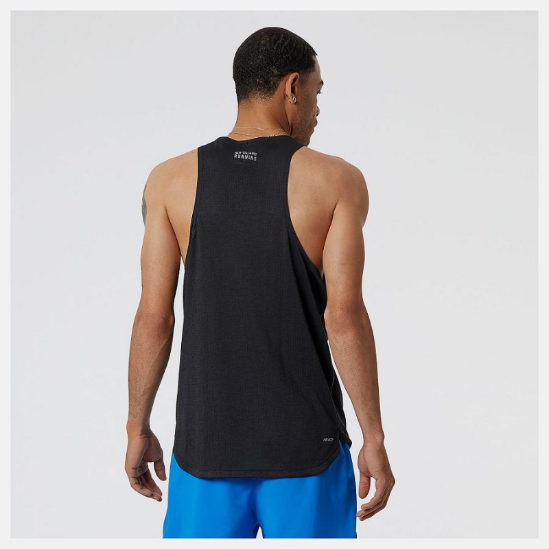 Tops New Balance Impact Run Singlet Hombre Negras | EC 1518DN