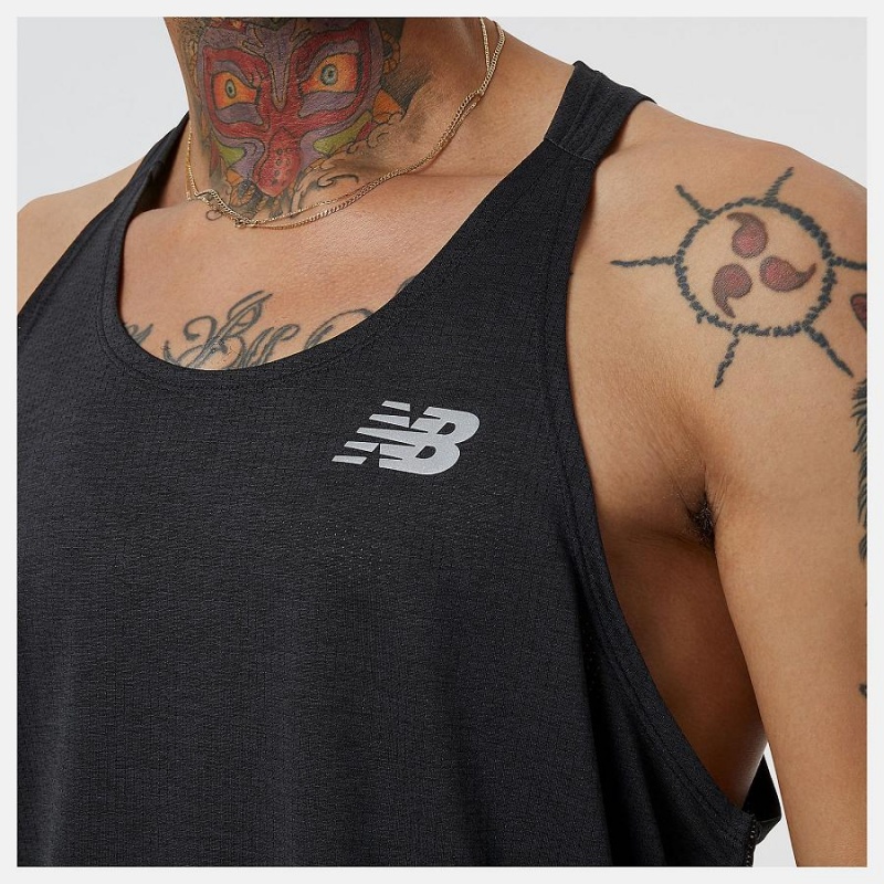 Tops New Balance Impact Run Singlet Hombre Negras | EC 1518DN