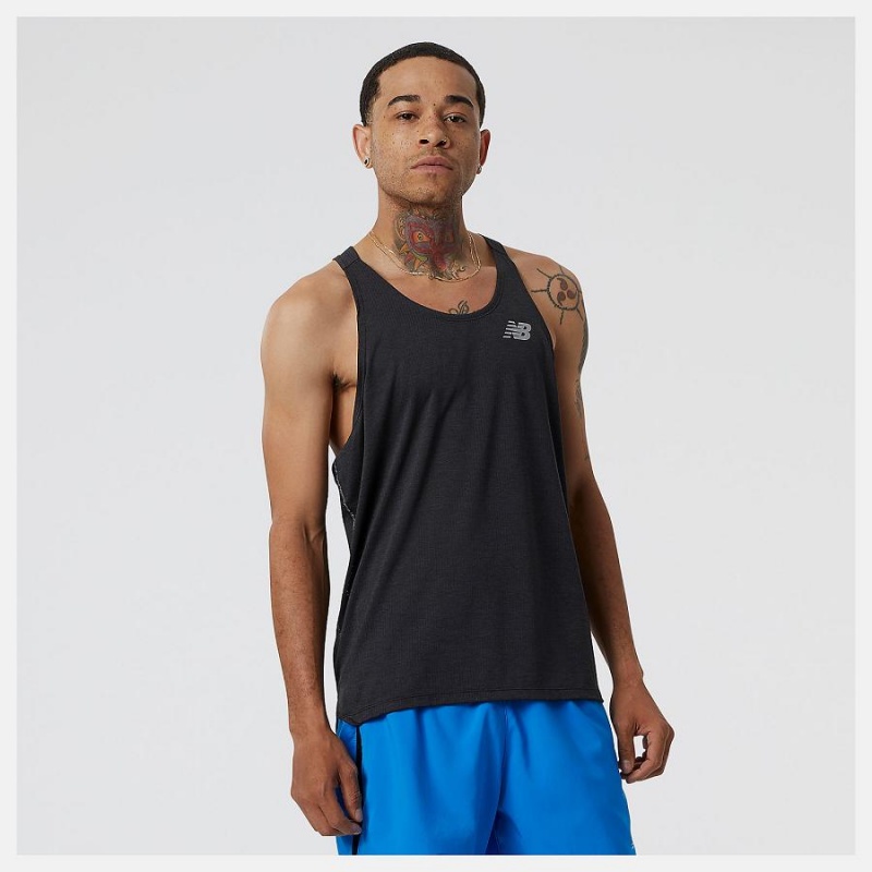 Tops New Balance Impact Run Singlet Hombre Negras | EC 1518DN