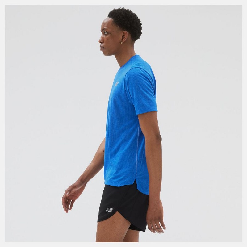 Tops New Balance Impact Run Sleeve Hombre Azules | EC 1520GL