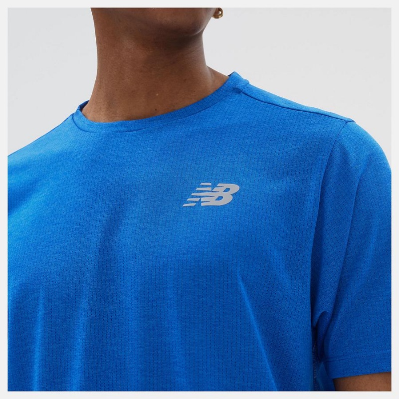 Tops New Balance Impact Run Sleeve Hombre Azules | EC 1520GL