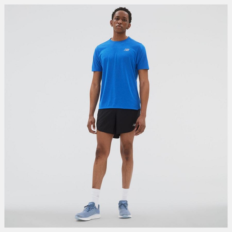 Tops New Balance Impact Run Sleeve Hombre Azules | EC 1520GL