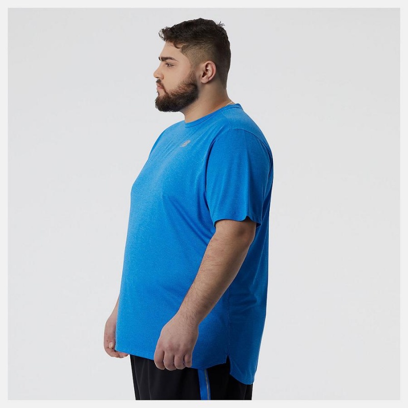 Tops New Balance Impact Run Sleeve Hombre Azules | EC 1519FM