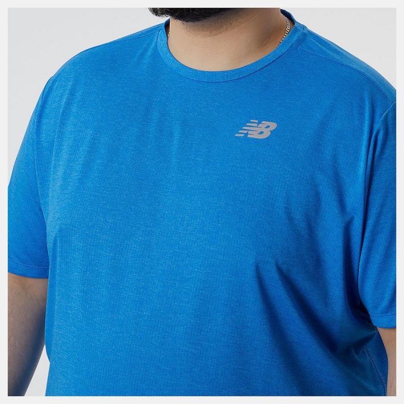Tops New Balance Impact Run Sleeve Hombre Azules | EC 1519FM