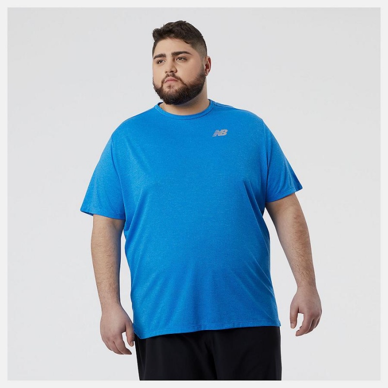 Tops New Balance Impact Run Sleeve Hombre Azules | EC 1519FM