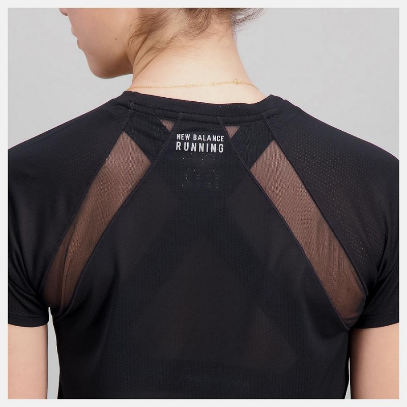 Tops New Balance Impact Run Sleeve Mujer Negras | EC 2192AP