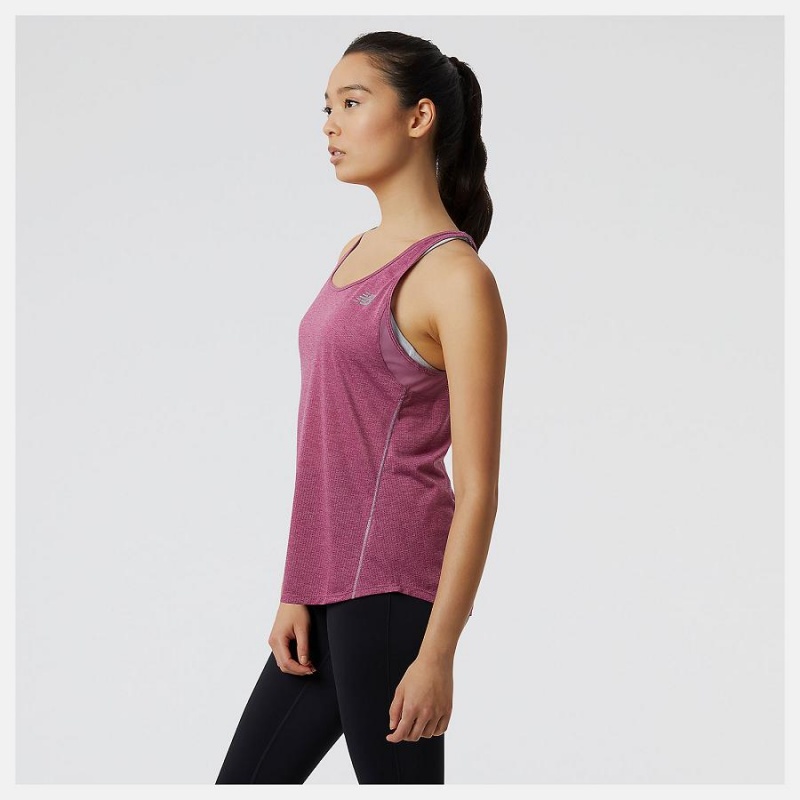 Tops New Balance Impact Run Tank Mujer Rojas | EC 2193SO