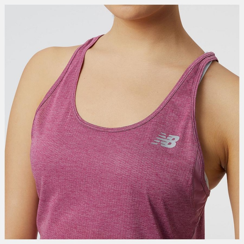 Tops New Balance Impact Run Tank Mujer Rojas | EC 2193SO