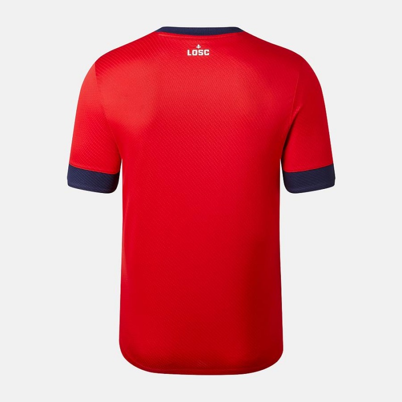 Tops New Balance Lille LOSC Home Sleeve Jersey Hombre Rojas | EC 1522JJ