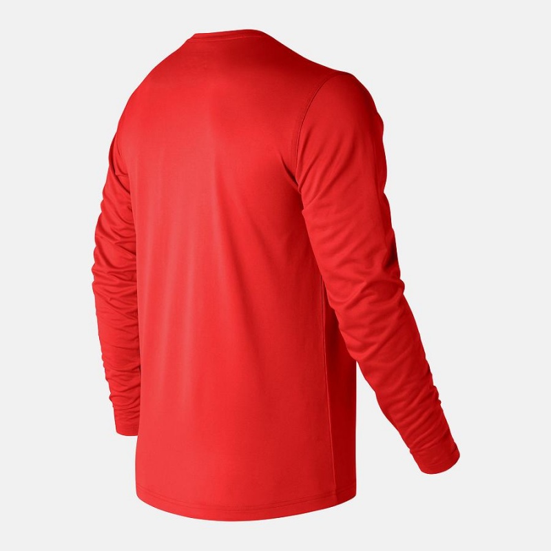 Tops New Balance Long Sleeve Tech Hombre Creme | EC 1525ZG