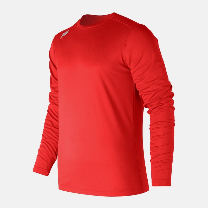 Tops New Balance Long Sleeve Tech Hombre Creme | EC 1525ZG