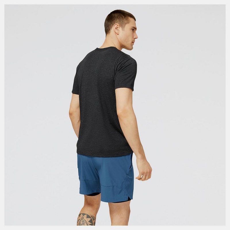 Tops New Balance NYC Marathon Badge Estampadas Hombre Azul Marino | EC 1533WY
