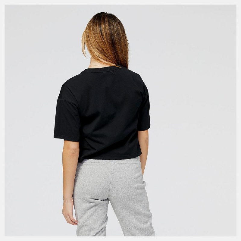Tops New Balance NYC Marathon Essentials Estampadas Mujer Negras | EC 2205BC