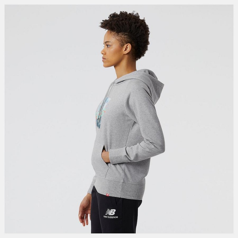 Tops New Balance NYC Marathon Finisher Essentials Pullover Mujer Gris | EC 2209WY