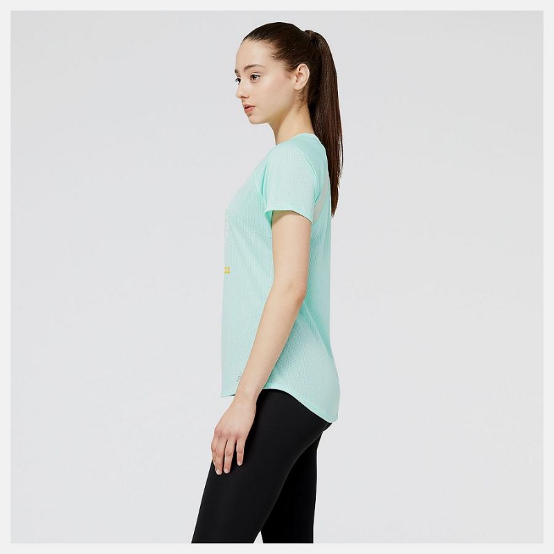 Tops New Balance NYC Marathon Finisher Impact Run Sleeve Mujer Verde | EC 2210EX