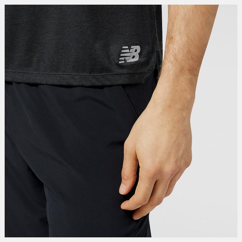 Tops New Balance NYC Marathon Impact Run Sleeve Hombre Negras | EC 1544DN