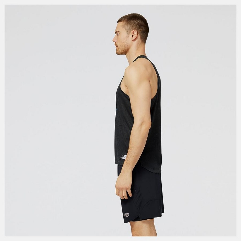Tops New Balance NYC Marathon Impact Run Singlet Hombre Negras | EC 1543SO