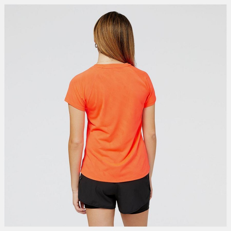 Tops New Balance NYC Marathon Q Speed Jacquard Sleeve Mujer Naranjas | EC 2221FM