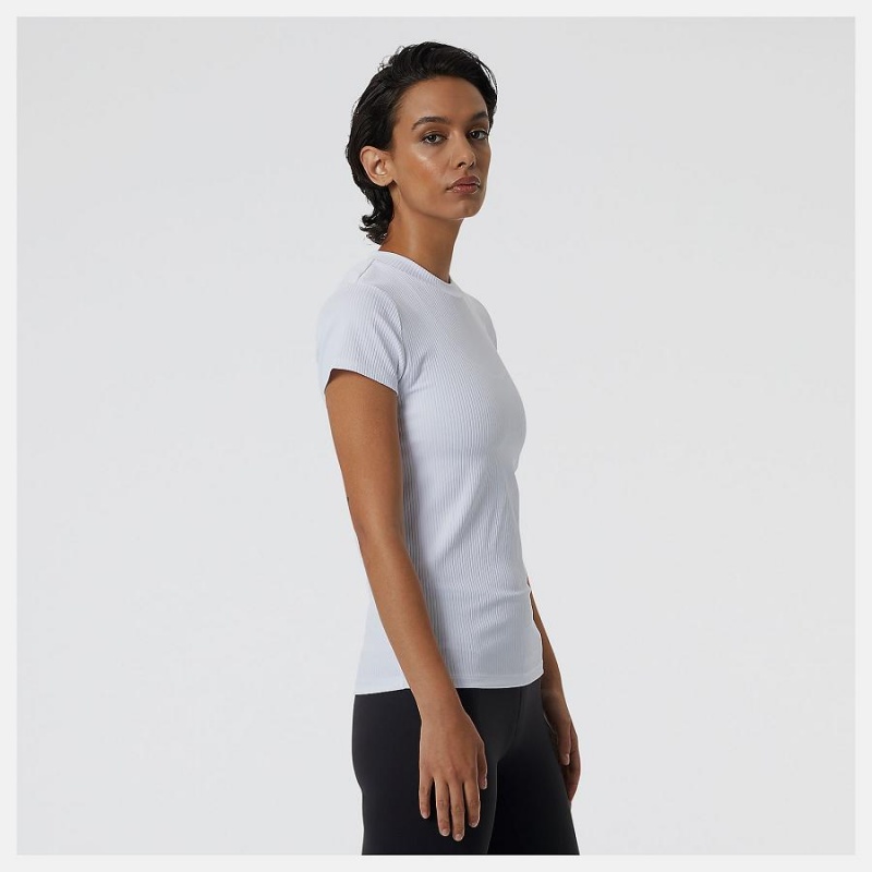 Tops New Balance Perfect Rib Mujer Blancas | EC 2228XF