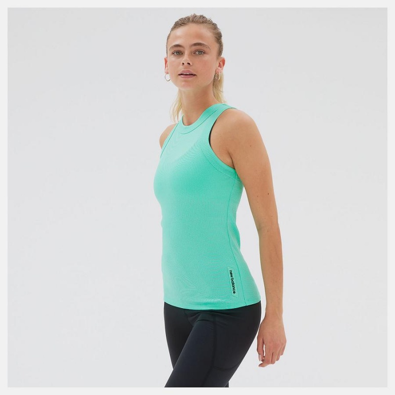Tops New Balance Perfect Rib Tank Mujer Verde | EC 2229CE